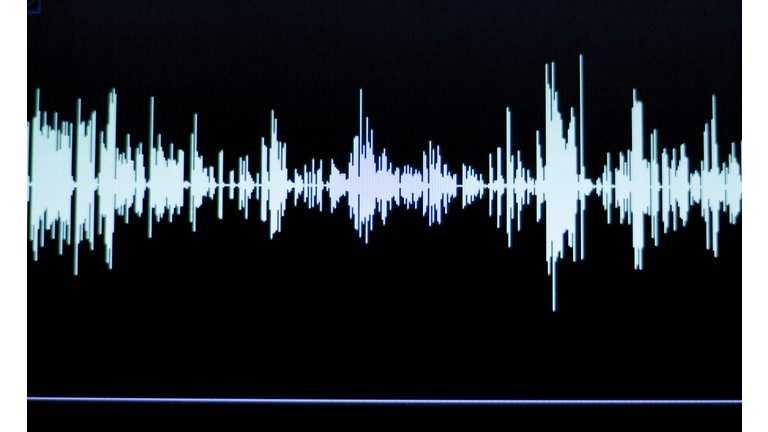 Audio studio voice recording sound wave