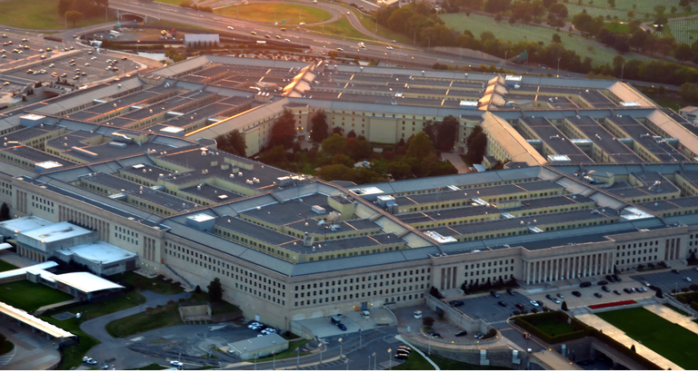 US Pentagon at sunset