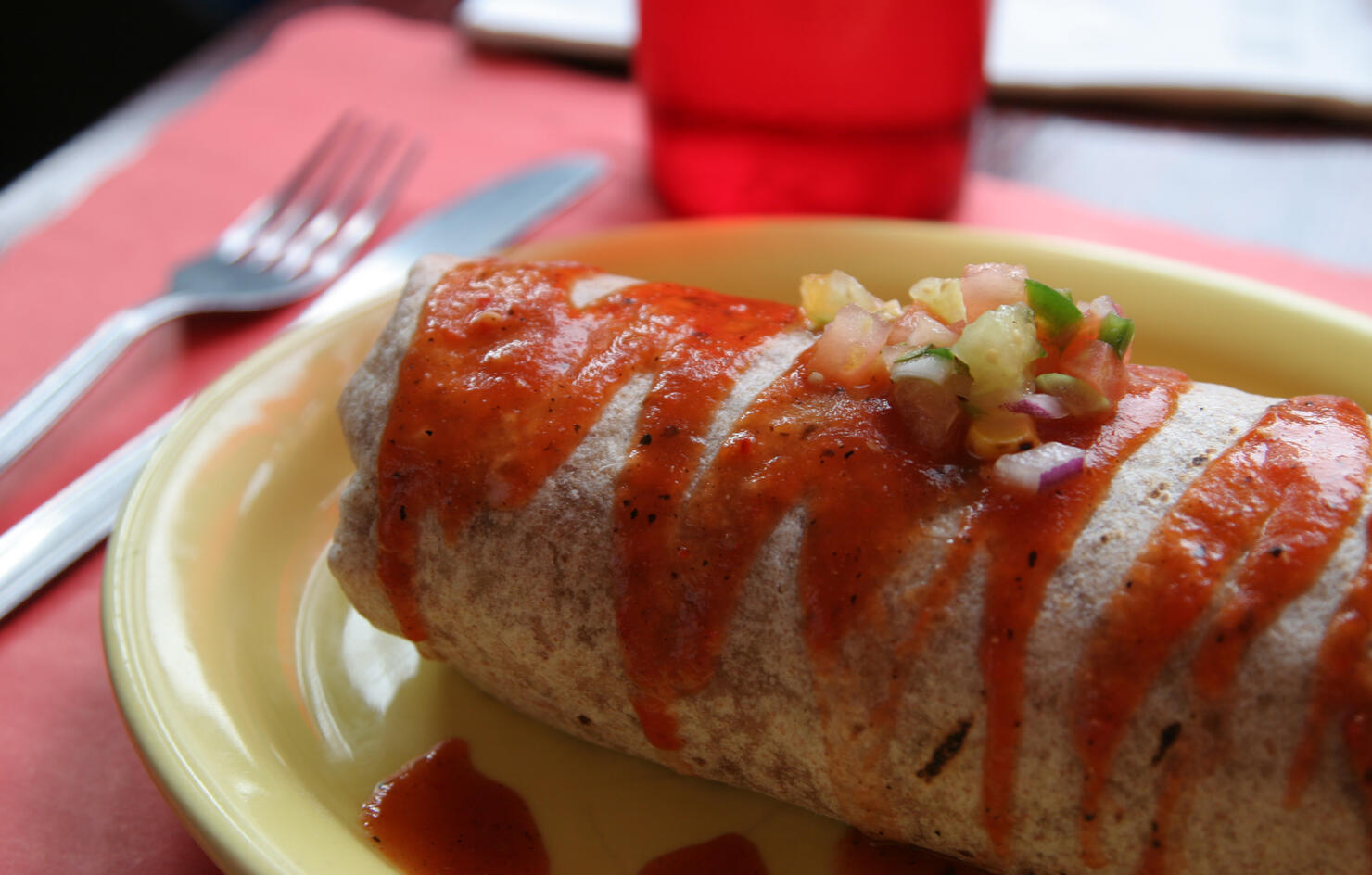 Colorful Burrito Close-Up