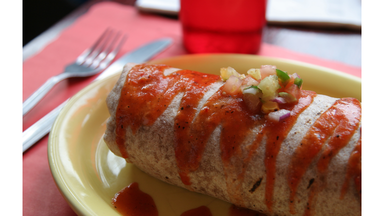 Colorful Burrito Close-Up