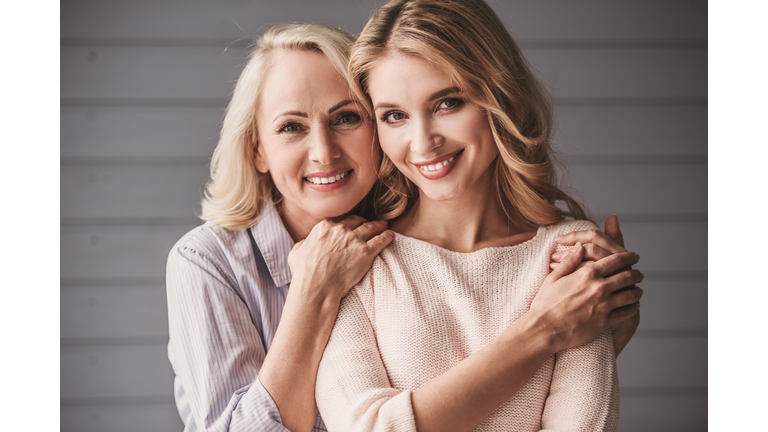 Senior mum and adult daughter