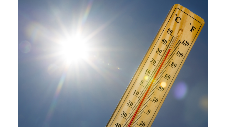 Mercury thermometer Summer heat Sun light