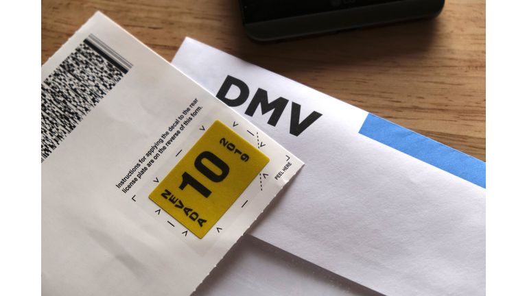 New License Plate Sticker Tag in mail