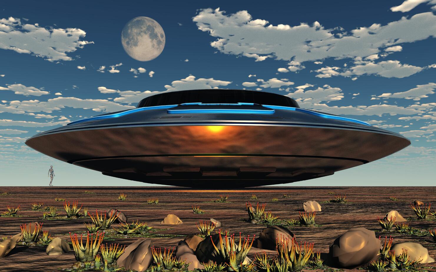 An Alien UFO Landing Site
