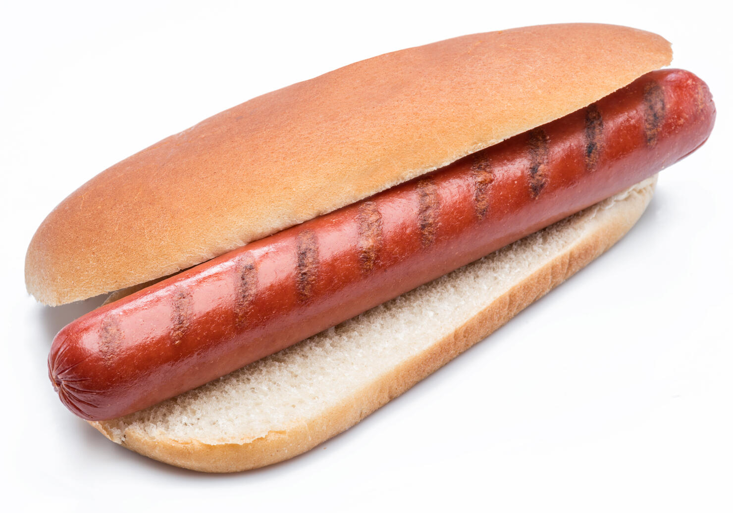 Hot dog - grilled sausage in a bun.