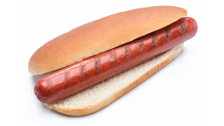 Hot dog - grilled sausage in a bun.