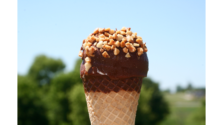 Ice cream drumstick outdoors