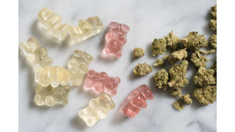 Marijuana and gummy bear edibles