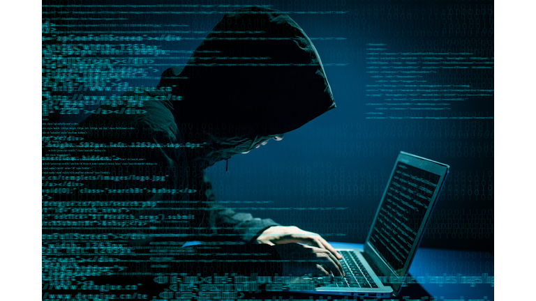 Hacker attacking internet