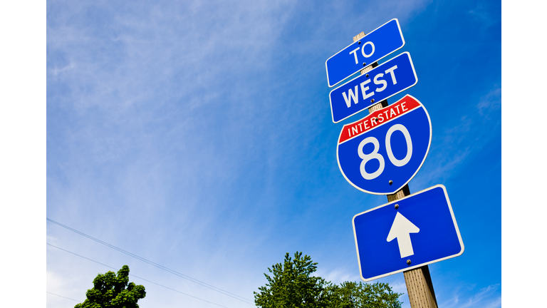 Interstate 80 Road Sign