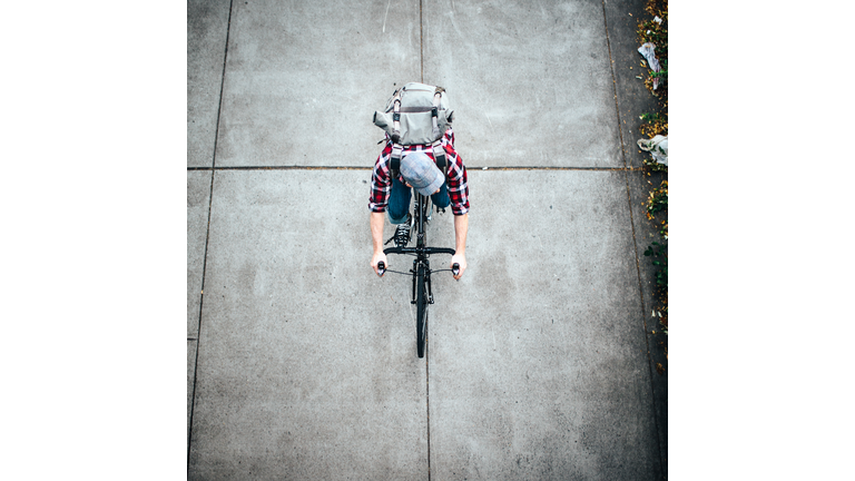 Bike Rider Overhead