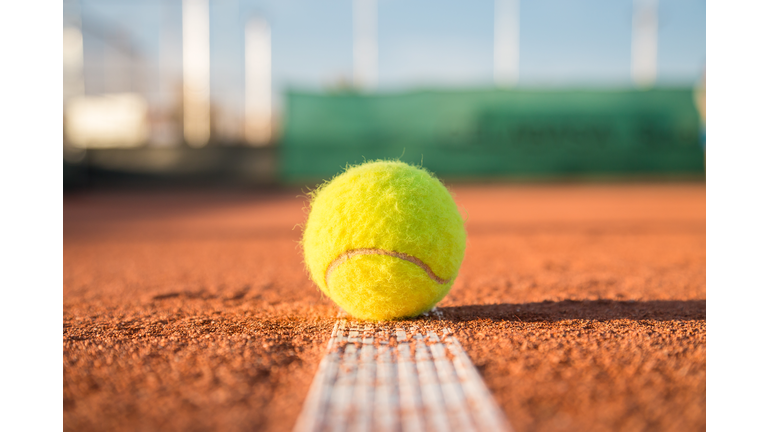 Close-Up Of Tennis Ball On Field