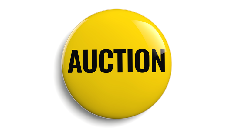 Auction Sign Round Symbol