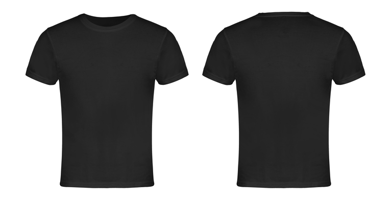 Gray Blank T-shirt Front and Back