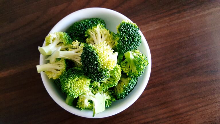Close-Up Of Broccoli In Bowl