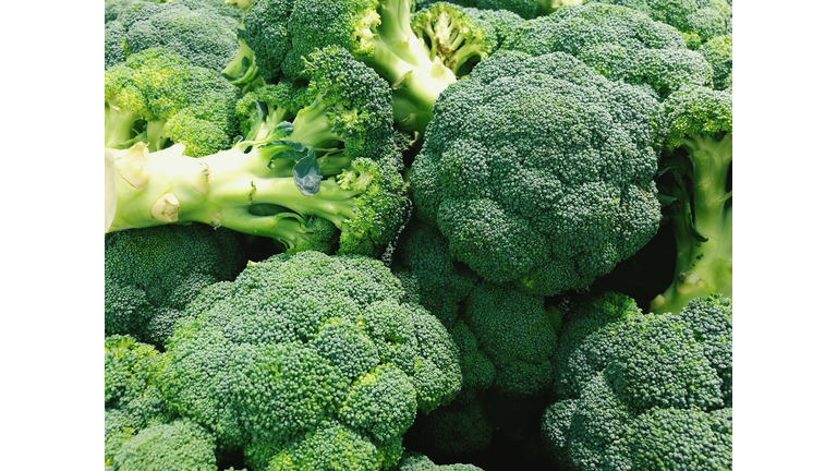 Full Frame Shot Of Broccoli For Sale At Market