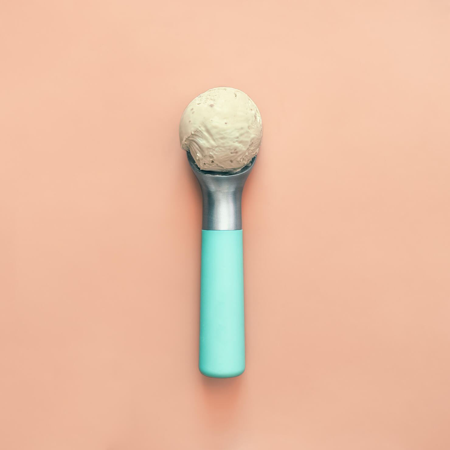 Ice cream in a scoop