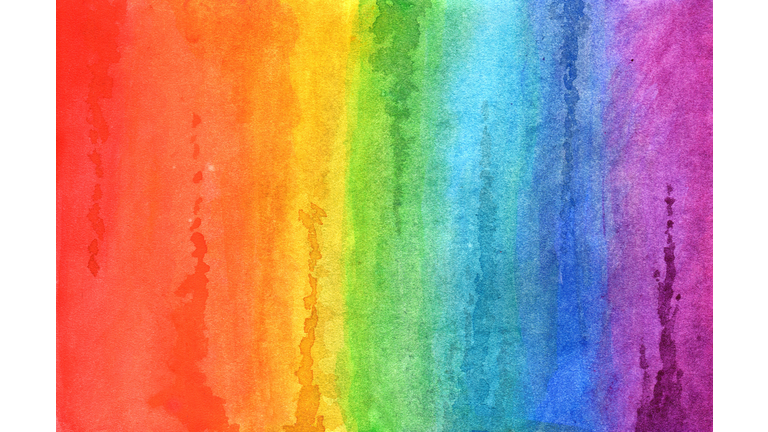 Rainbow in watercolor