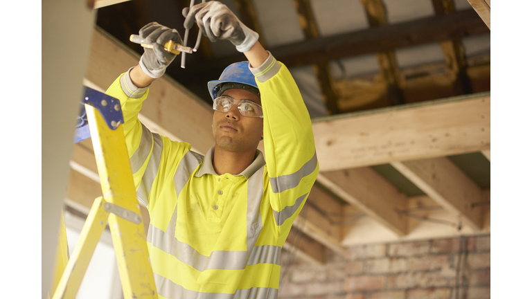 young electrician working on a remodel