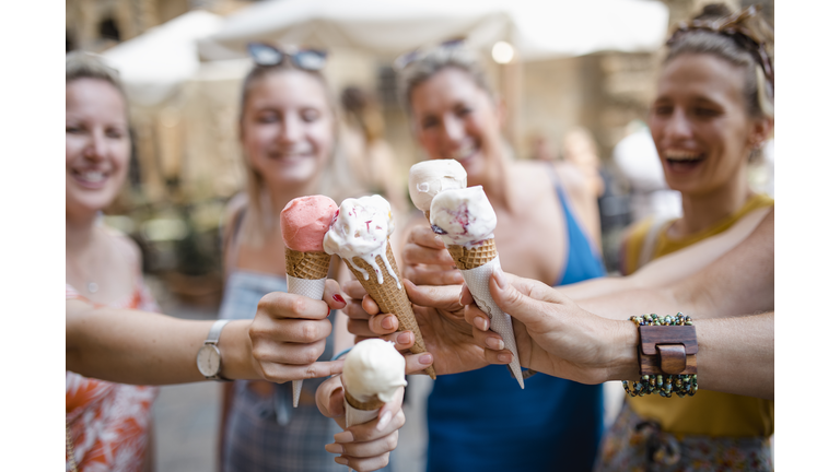 Women Keeping Cool in Volterra