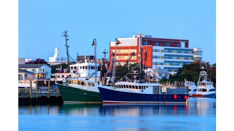 Hyannis Cape Cod Harbor and skyline