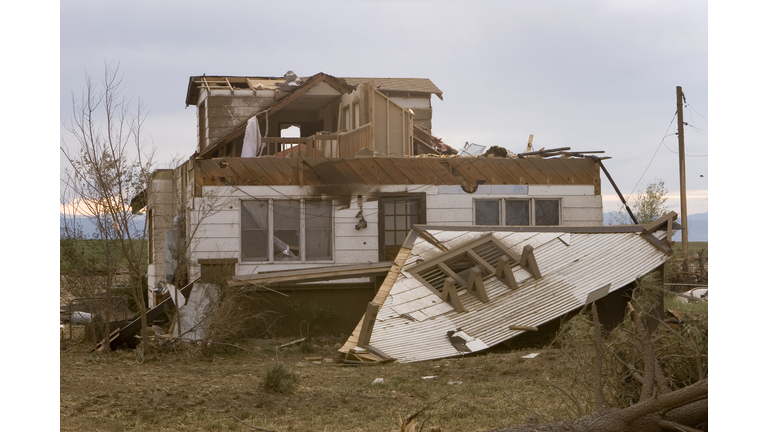 Tornado ripped apart home and trees outside Windsor, Colorado.