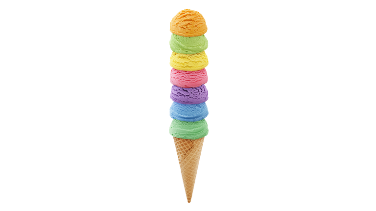 Colorful Ice Cream Cone tower