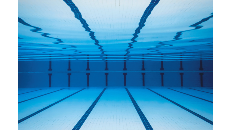 Underwater Empty Swimming Pool.