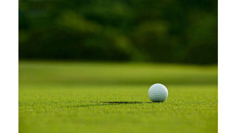 Close-Up Of Golf Ball On Playing Field