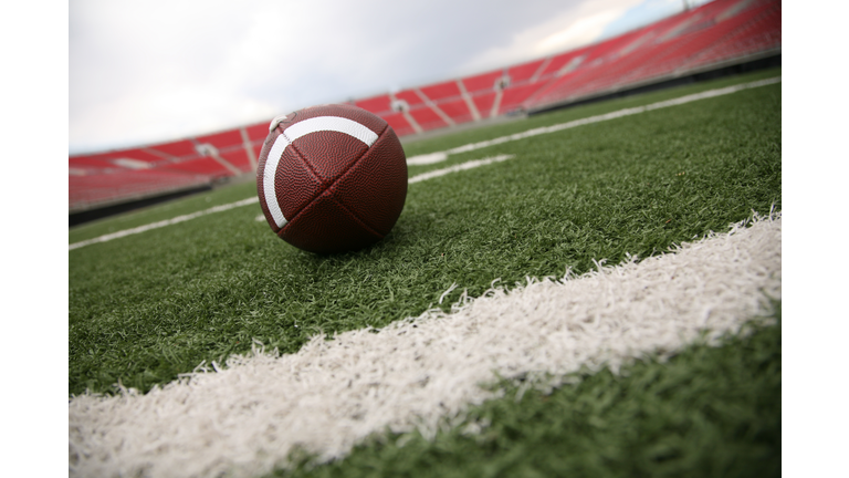 Football on field
