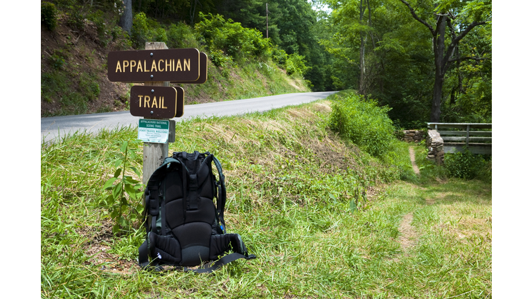 Backpack on the Appalachian Trail in southwest Virginia