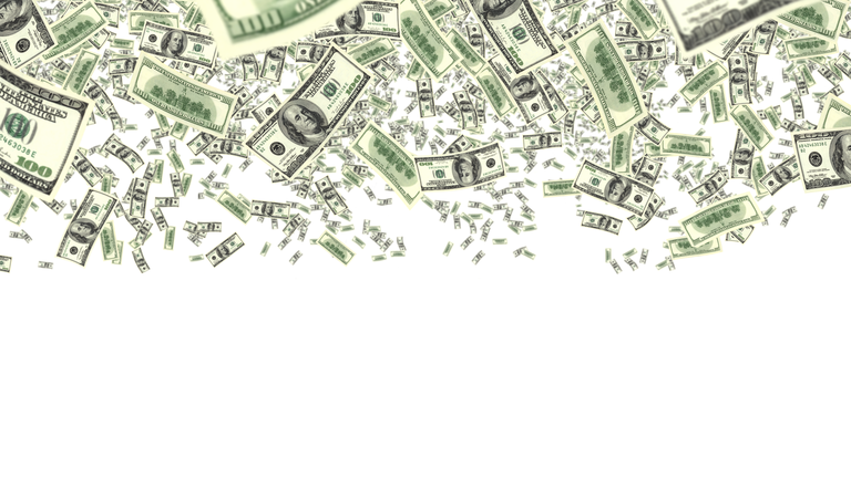 falling money