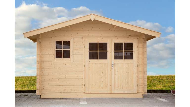 new shed isolated with clippping path