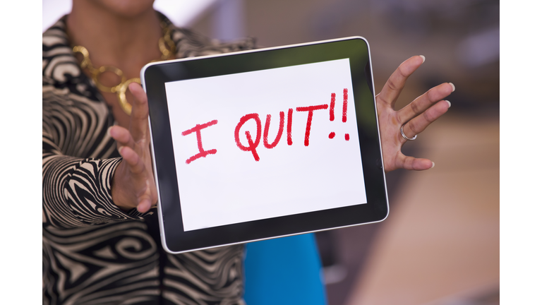 Quitting via iPad? That's a new take...