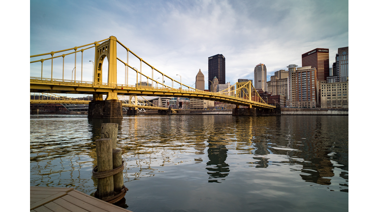 Downtown Pittsburgh and Andy Warhol Bridge