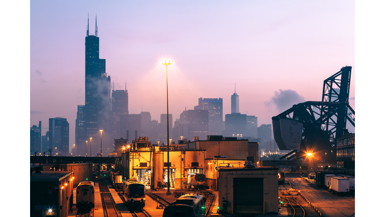 Amtrak Chicago Car Yard, Chicago, Illinois, America