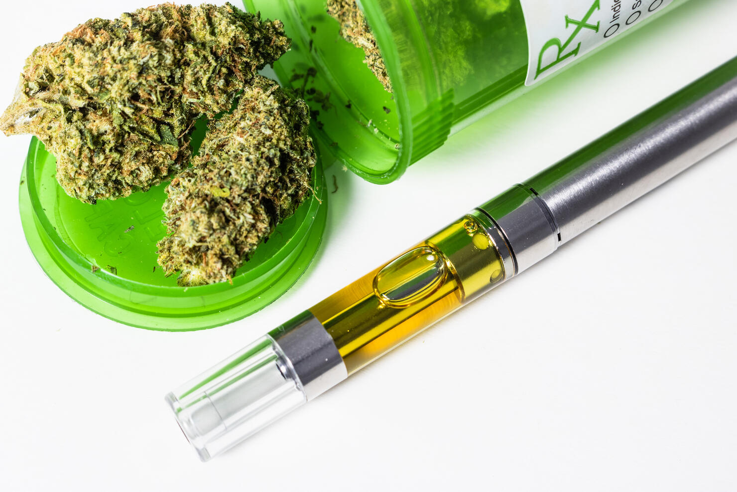 THC:CBD Concentrated Oil Vape Pen & Medical Marijuana Herb