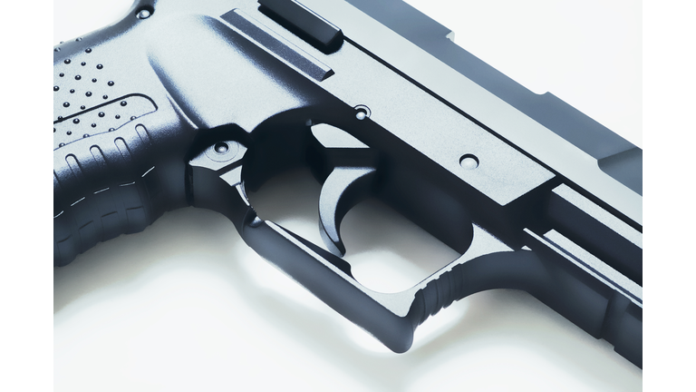 Close-up of trigger on a handgun