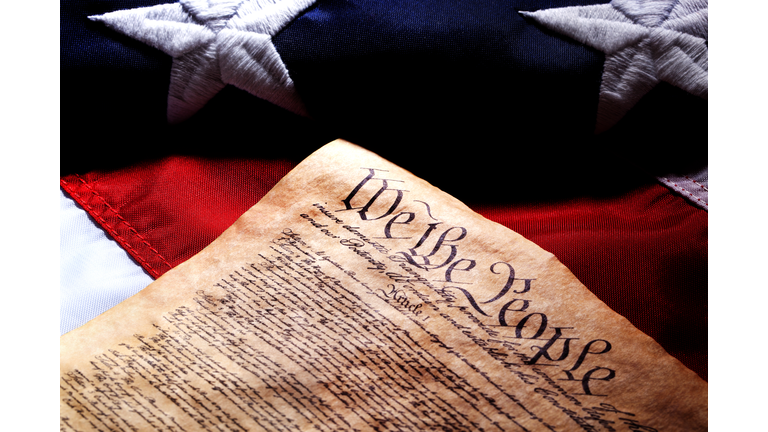 US Constitution and Flag