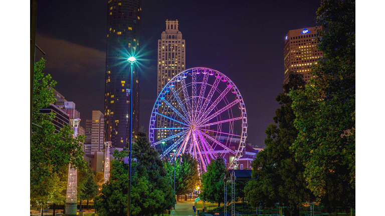 Illuminated SkyView Atlanta At Centennial Olympic Park