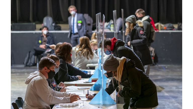Across The U.S. Voters Flock To The Polls On Election Day