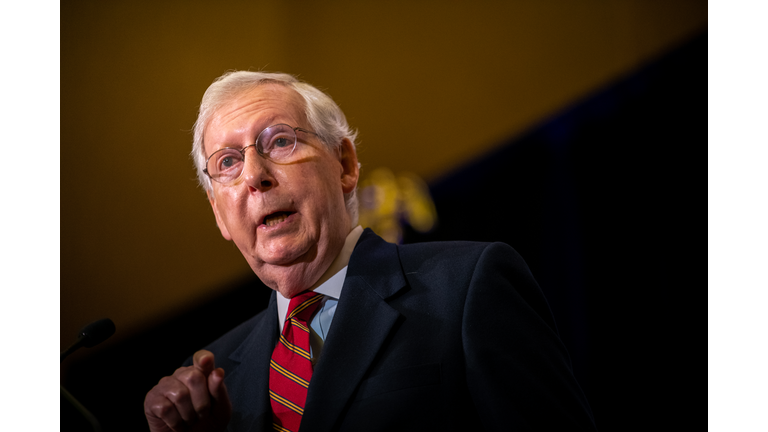 Sen. Mitch McConnell Holds Press Conference To Discuss Election Results