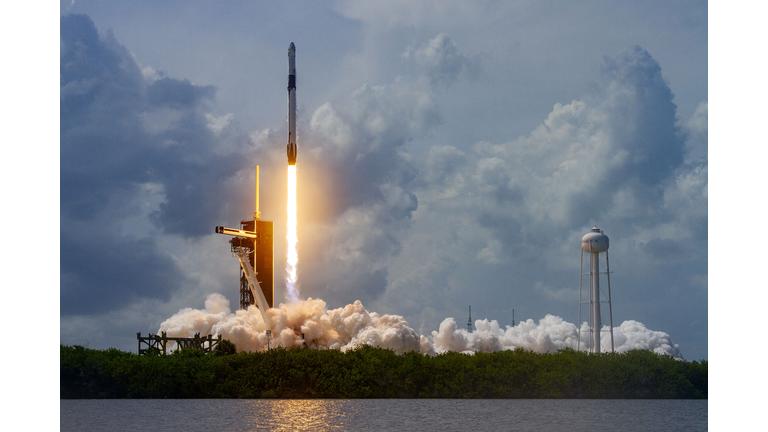 SpaceX Falcon-9 Rocket And Crew Dragon Capsule Launches From Cape Canaveral Sending Astronauts To The International Space Station