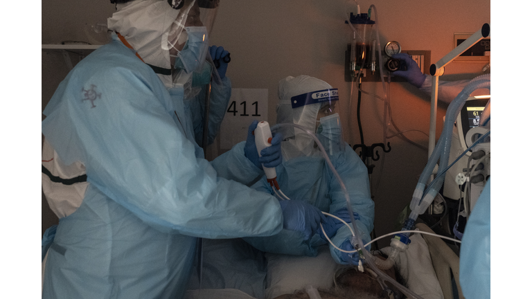 COVID-19 Intensive Care Unit Within A Houston Hospital Cares For Patients As Cases Continue To Rise
