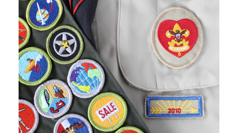 Boy Scout Shirt, Rank Badge, Merit Badges, Arrow of Light