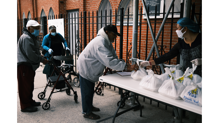 Outdoor Soup Kitchen Set Up In The Bronx To Feed Those In Need