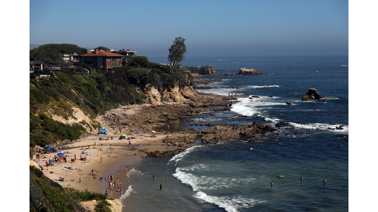 Orange County Beaches In Southern California Remain Open During Coronavirus Lockdown