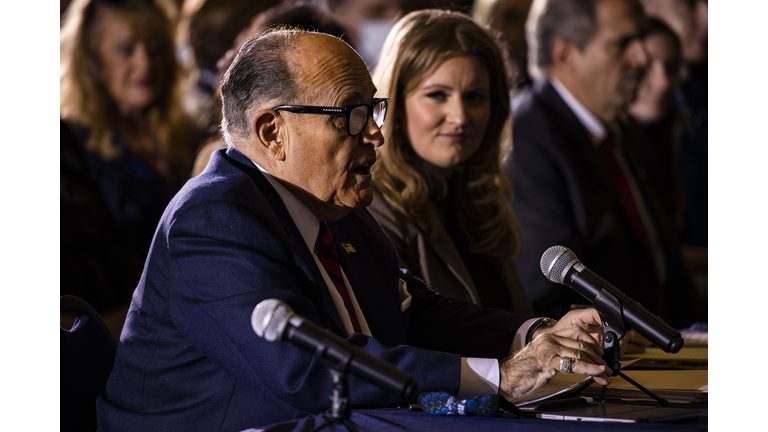 Rudy Giuliani Attends Hearing Hosted By PA State Senators On Voting "Irregularities"