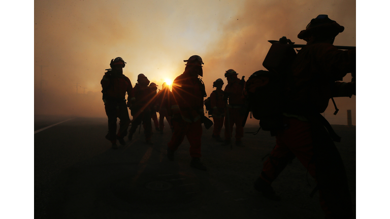 Santa Ana Winds Stokes Multiple Wildfires In Southern California