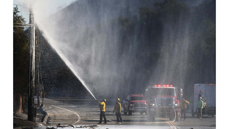 Santa Ana Winds Stokes Multiple Wildfires In Southern California